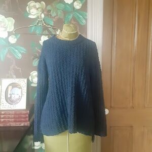 BOBEAU Chenille Knit High-Low Long Sweater — Size M